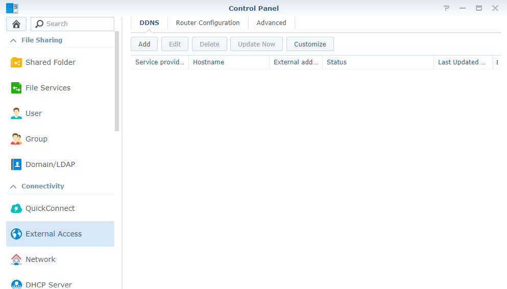 synology ddns screen