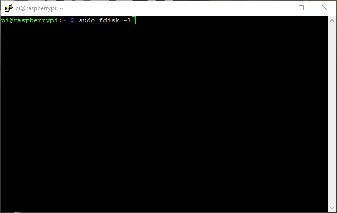 sudo fdisk -l command