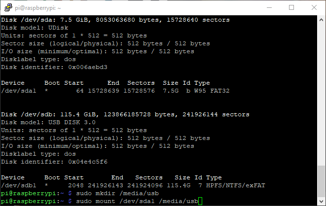 mounting usb drive on raspberry pi