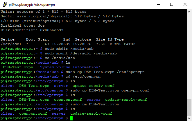 removing the openvpn file