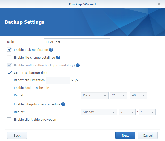 task setting changes in dsm