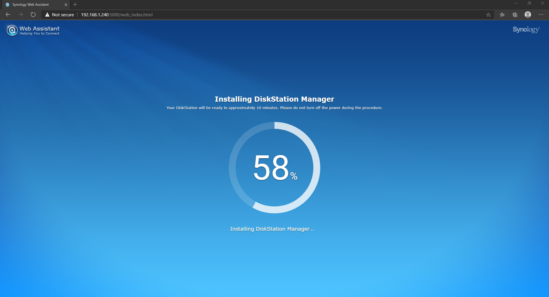 How to Install Xpenology on a Linux KVM/QEMU Virtual Machine! 17 dsm installation progress