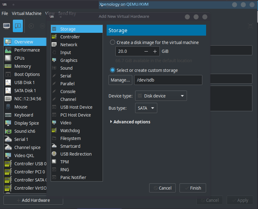 How to Install Xpenology on a Linux KVM/QEMU Virtual Machine! 27 adding additional storage in kvm