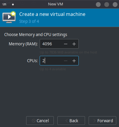 How to Install Xpenology on a Linux KVM/QEMU Virtual Machine! 4 system memory and cpu's