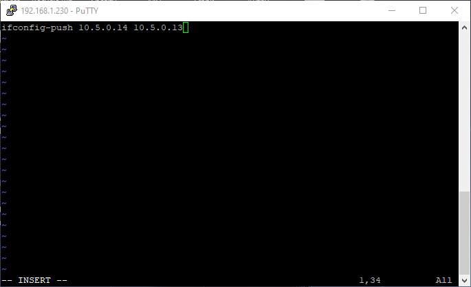 second vpn user's IP address