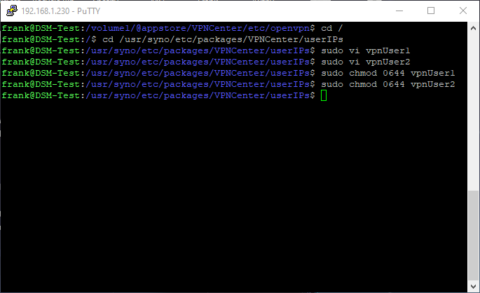 changing file permissions for vpn users