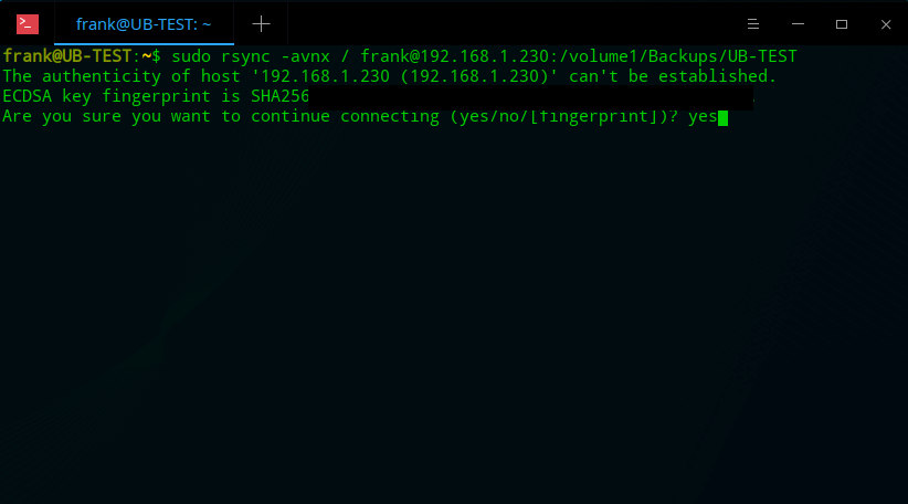 ssh fingerprint acceptance