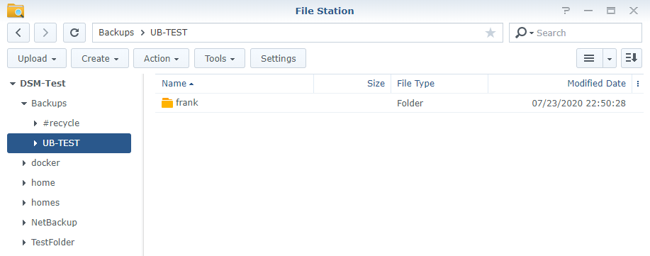 folder on synology after rsync