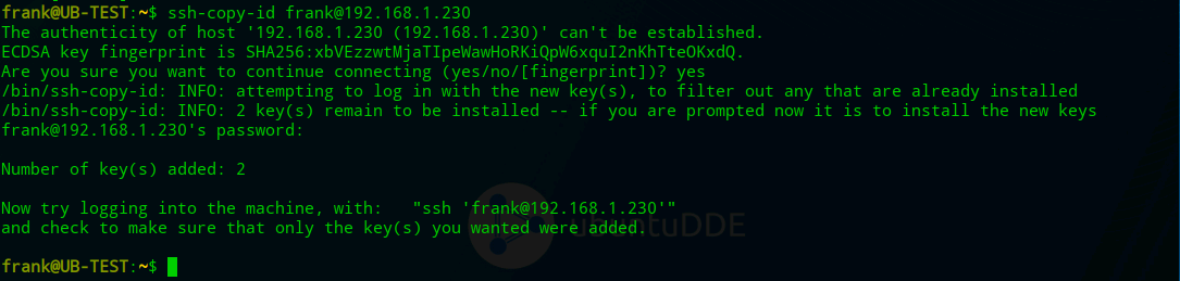 copying ssh key