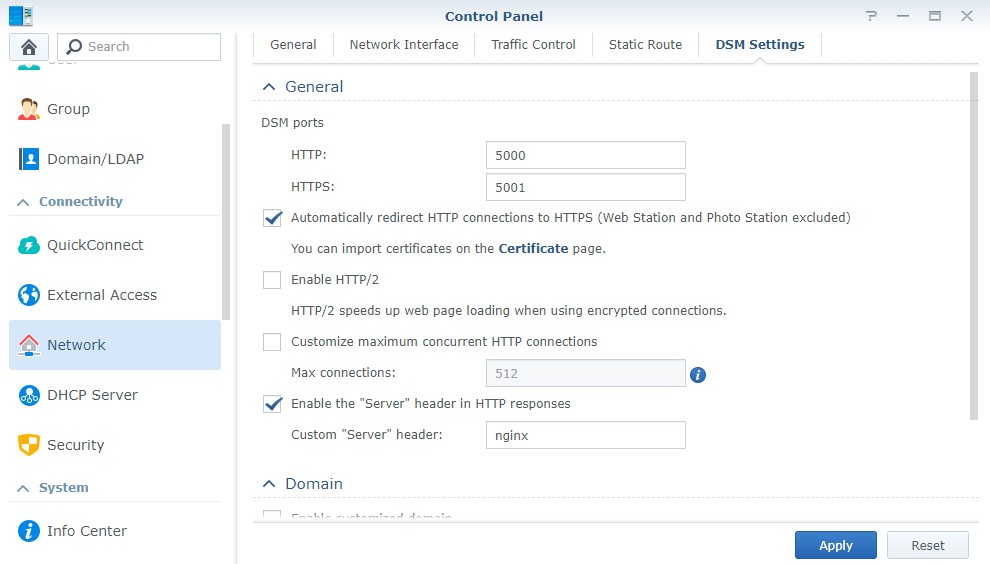 redirect settings from http to https