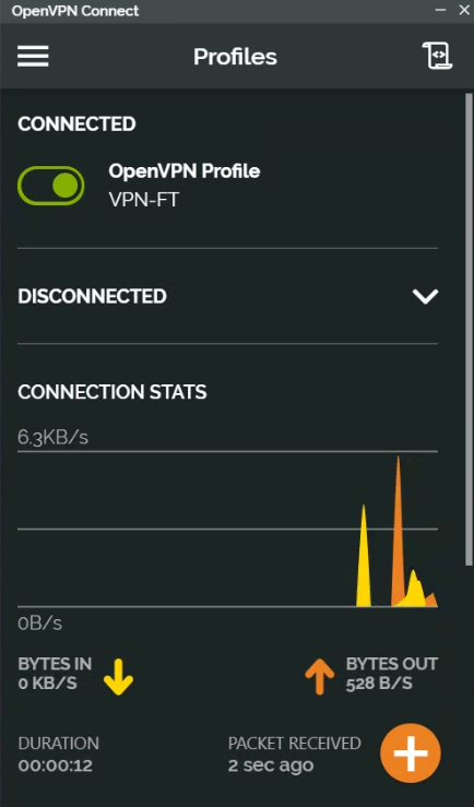 connecting with openvpn android application