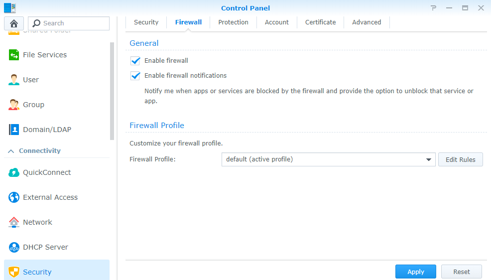 Synology NAS OpenVPN Setup & Configuration 5 synology nas firewall
