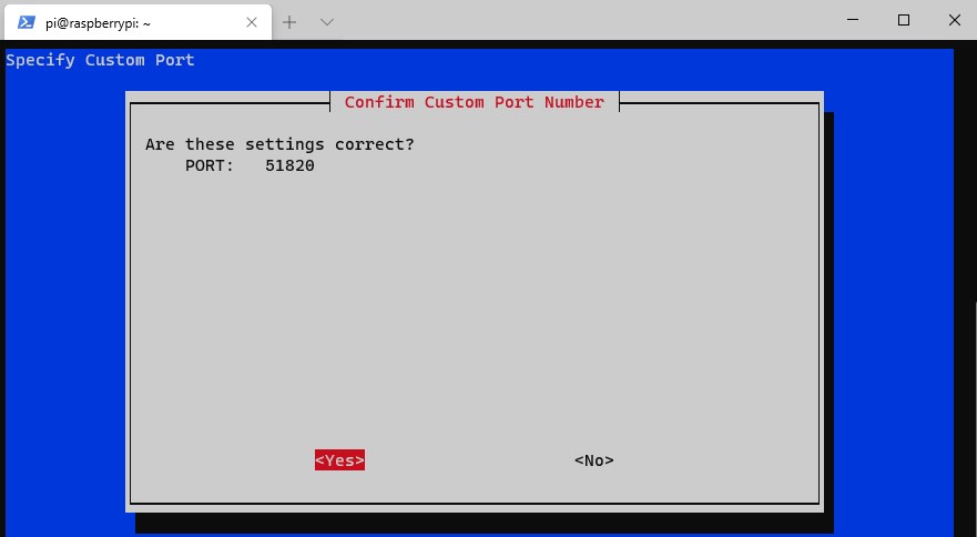 wireguard raspberry pi - confirming port is correct