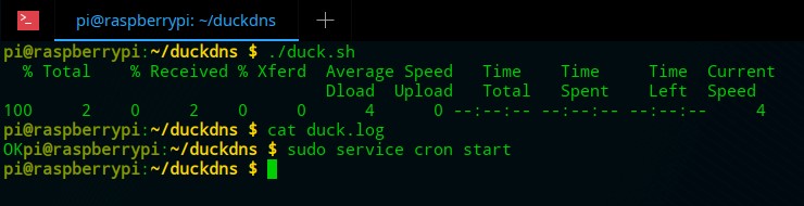 starting the cron service