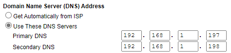 dns server configuration on router