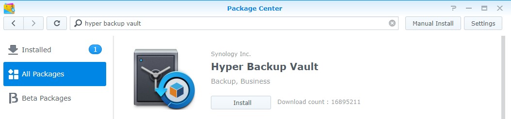 Backup a Synology NAS to a Remote NAS - hyper backup in package center