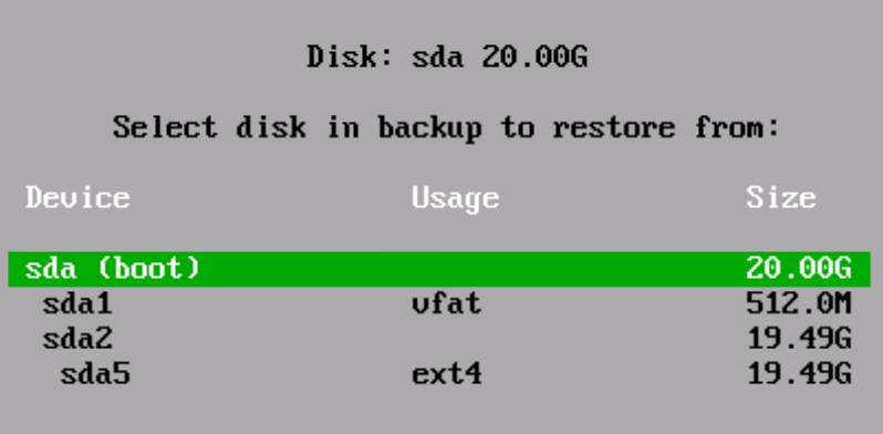 selecting boot disk