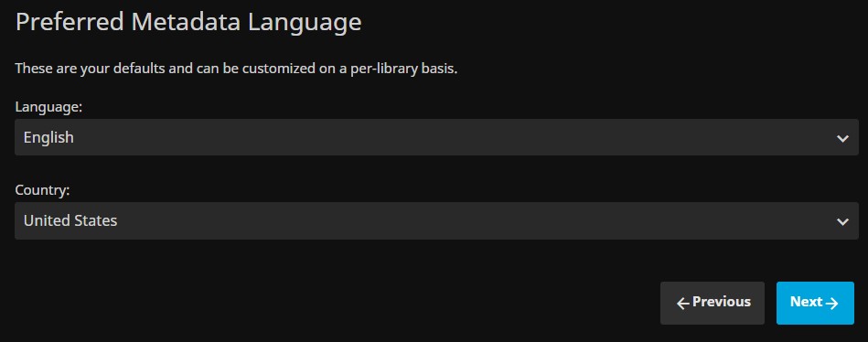 setting up metadata 