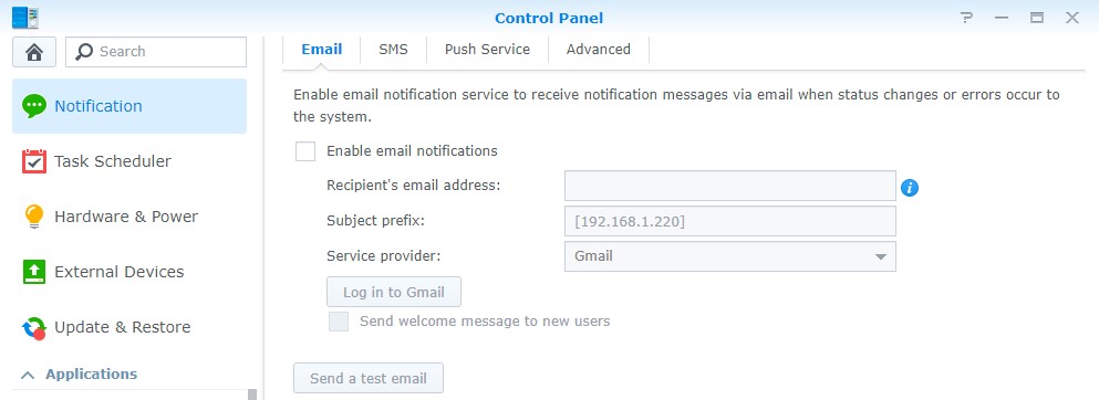 How to Setup System Notifications on a Synology NAS! 1 synology nas notifications in control panel