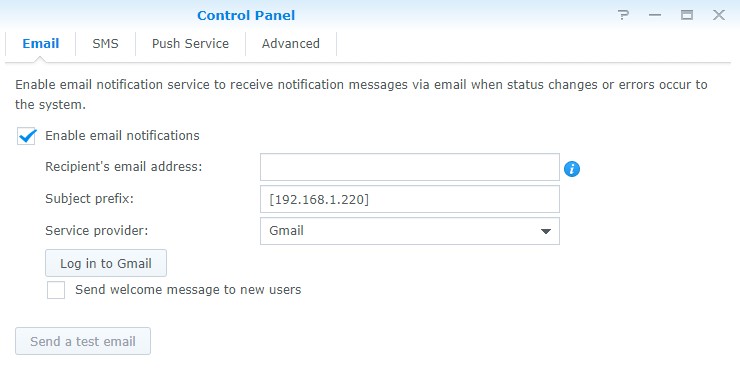 How to Setup System Notifications on a Synology NAS! 2 synology nas notifications - gmail setup