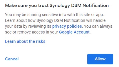 allowing dsm in gmail
