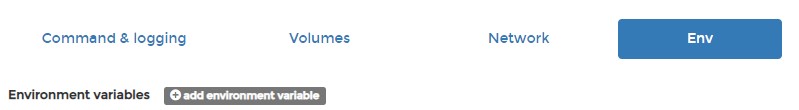 portainer environment variables
