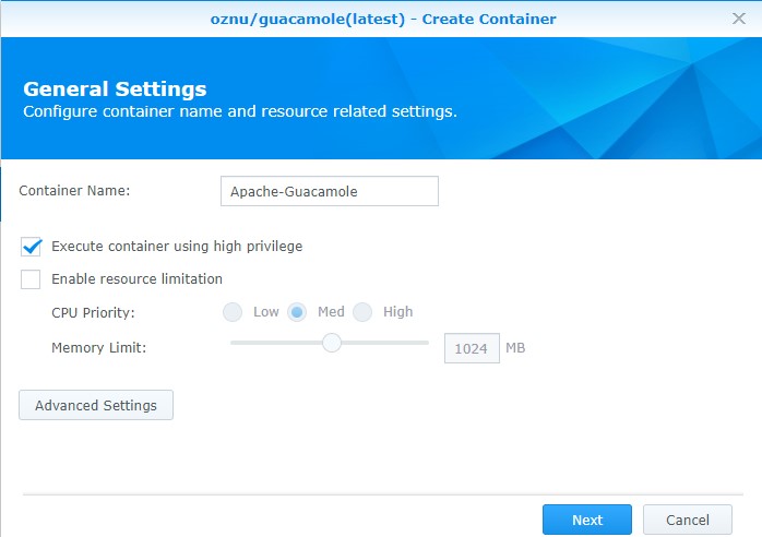 Synology NAS Apache Guacamole Setup Instructions! 4 synology nas apache guacamole container creation