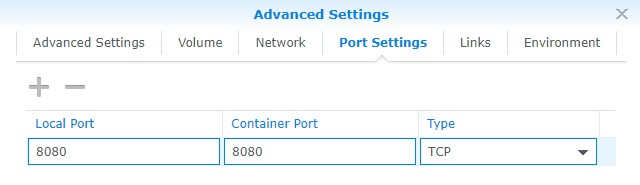 synology nas apache guacamole port configuration