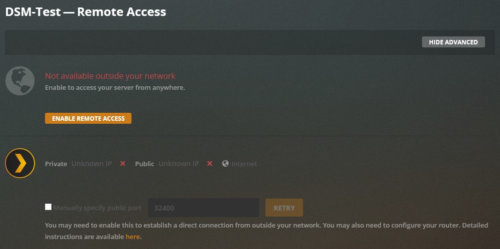 plex ssl certificate - enabling remote access in plex