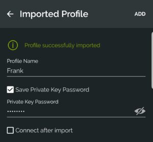 vpn configuration in android application