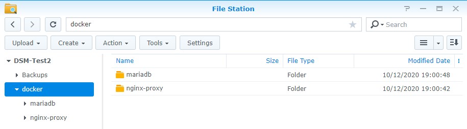 nginx proxy manager synology docker folder