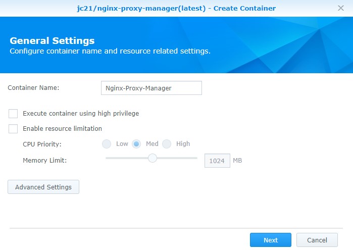 nginx proxy manager synology