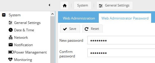 raspberry pi nas - web admin password