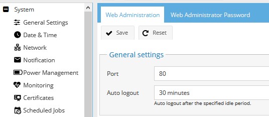 raspberry pi nas - auto logout settings