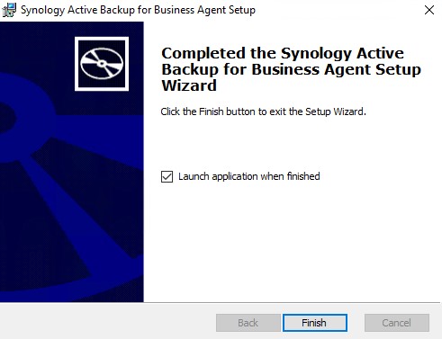 active backup for business windows - install confirmation