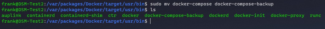 update docker compose synology - take a backup of the docker-compose folder