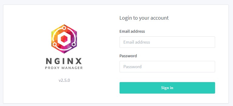 update docker containers synology - nginx proxy manager login page