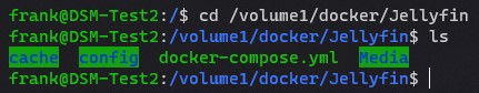 navigating to a container folder via terminal