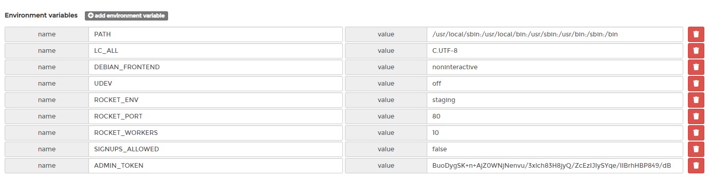 adding the 48 character password for the admin token