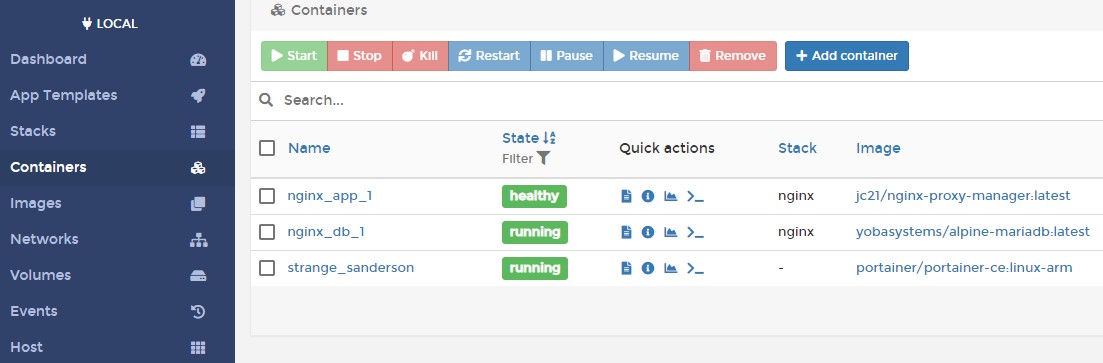 Self Host Bitwarden on a Raspberry Pi - adding a new container in portainer