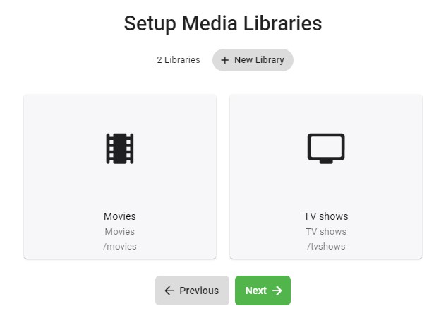 media library setup 