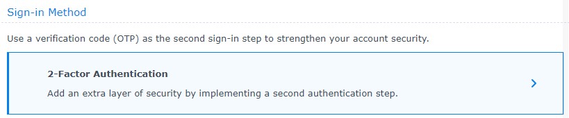 secure synology nas - configuring two-factor authentication