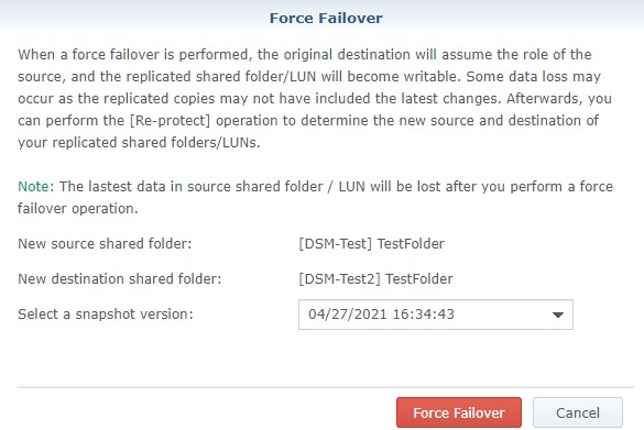 failover where the nas will fail over the other second nas if needed