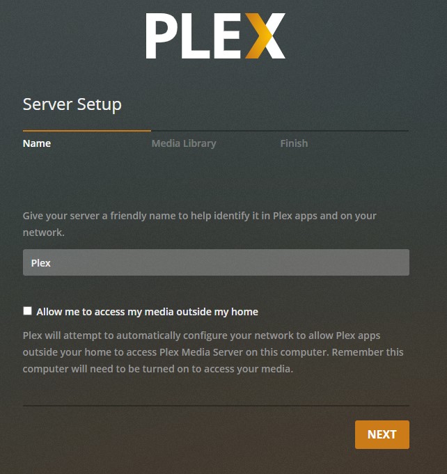 plex server setup