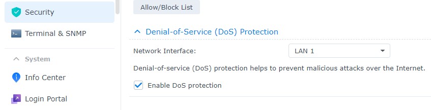 DoS protection