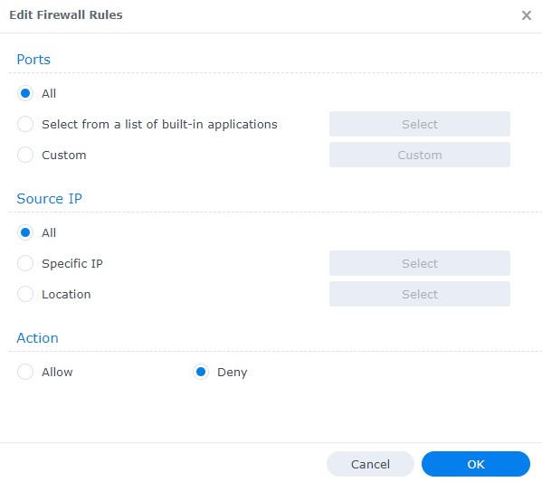 firewall rule creation