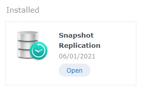snapshot replication icon in package center