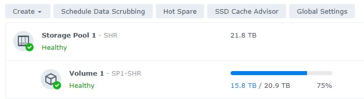 storage pool data scrubbing