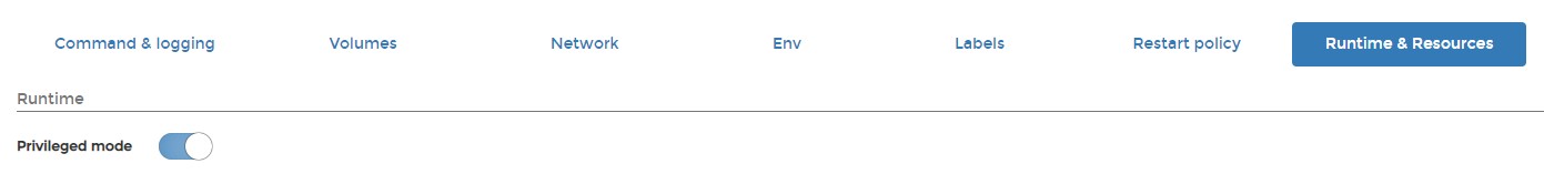 adding privileged mode