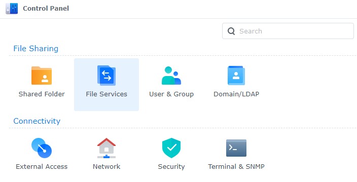 how to ssh into a synology nas - file services in synology dsm